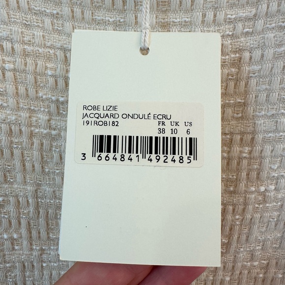 Sezane Cream Pleated Mini Sundress - Picture 6 of 8